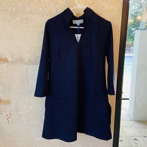 Tuckernuck Small Navy Suade 3/4 sleeve Clifton